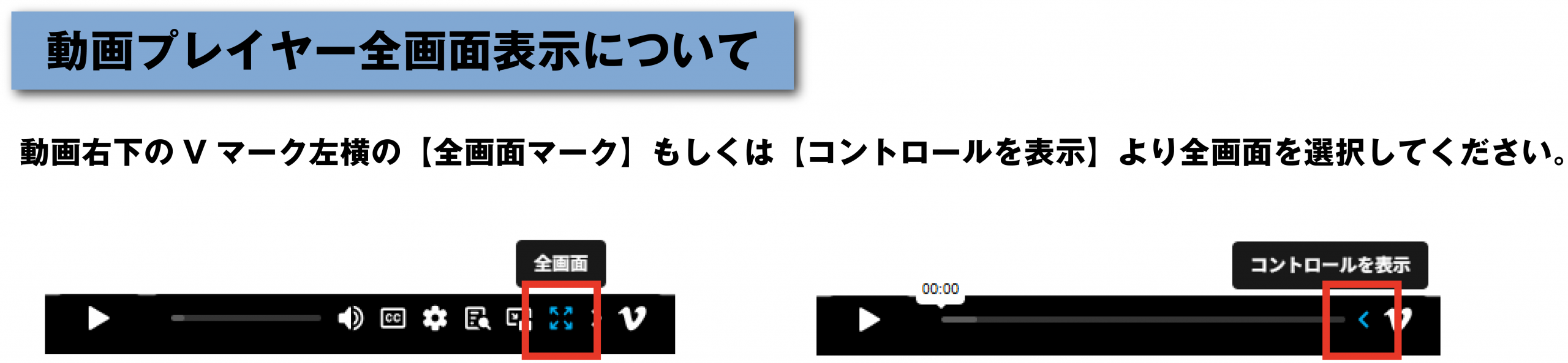 Vimeo全画面表示